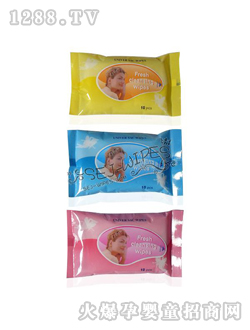 舒爾潔三款嬰兒濕巾包裝