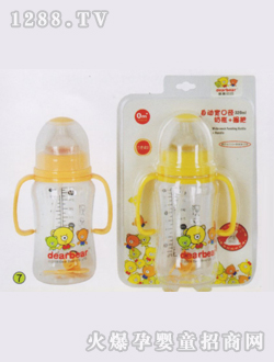 自動寬口徑奶瓶+握把320ml