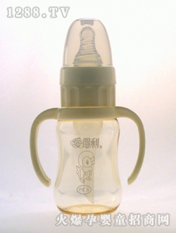 實感帶柄防嗆PES奶瓶120mL小鳥
