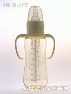 實感帶柄防嗆PES奶瓶300ML刻度