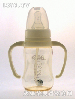 帶柄自動(dòng)PES奶瓶120mL小雞