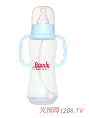 寶德雙柄弧形自動PP奶瓶藍(lán)
