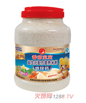 番茄寶寶益生元鐵鋅鈣米粉850g