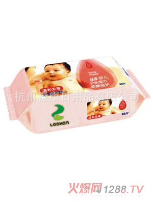 80片袋裝清香型清潔護理嬰兒濕巾