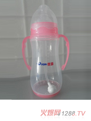 U親PP紅色自動(dòng)yinge奶瓶350ml