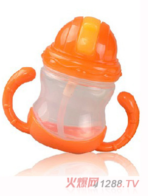 U親B357寬口PP抗菌奶瓶紅色