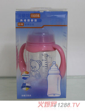 富嬰坊防爆玻璃奶瓶高級雙層防護(hù)