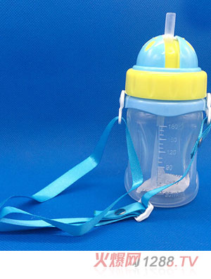 保利星180ML藍色帶背帶水杯