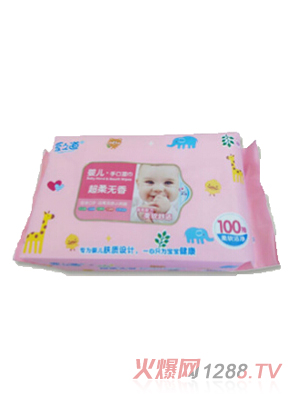 愛(ài)之道嬰兒手口濕巾100抽啟封裝