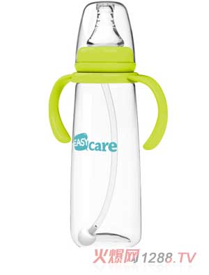 伊斯卡爾240mlPP自動標準口徑奶瓶（黃）