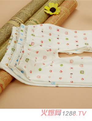 金色小魚麻塞爾纖維單面小魚開(kāi)檔褲