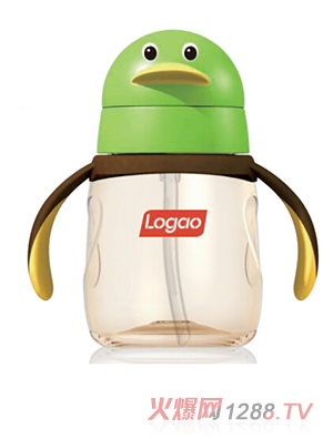 Logao（樂(lè)高）PPSU企鵝吸管水杯
