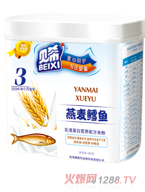 貝希乳清蛋白營養(yǎng)米粉桶裝-燕麥鱈魚配方