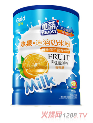 貝希水果速溶奶米粉鐵聽(tīng)-核桃連子