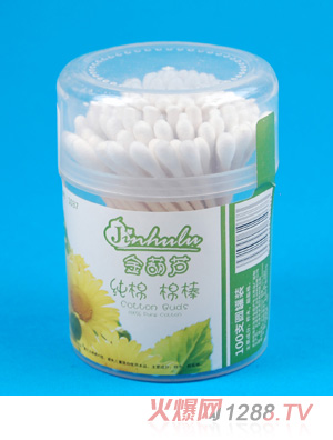 金葫蘆木軸棉簽100支硬圓