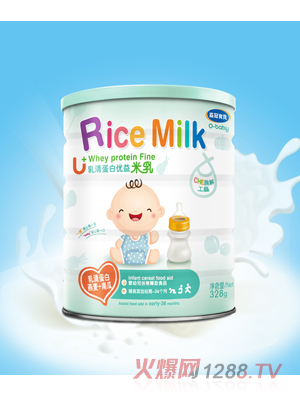 益冠寶貝嬰幼兒乳清蛋白優(yōu)益米乳南山+燕麥328克