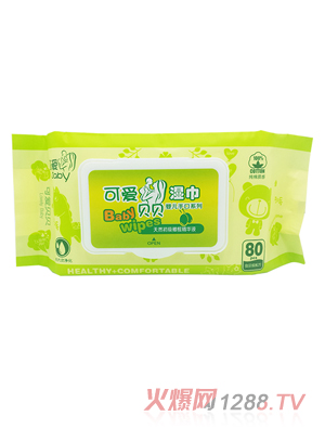 永潤(rùn)可愛貝貝手口濕巾80片