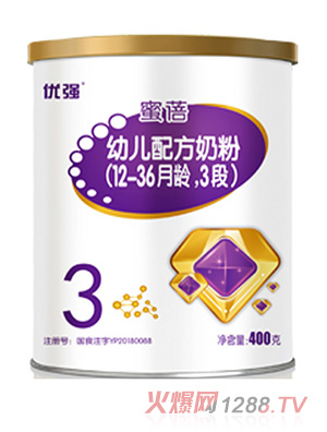 圣元優(yōu)強蜜蓓幼兒配方奶粉（12-36月齡，3段）400g