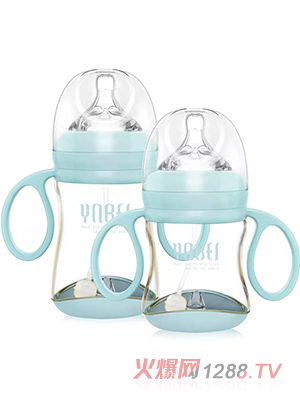 英恩貝防脹氣PPSU奶瓶藍(lán)色