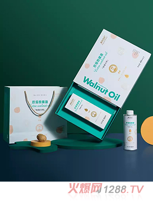 核心為你物理冷榨特級(jí)核桃油450mlx2瓶禮盒裝