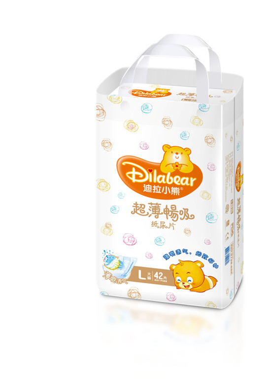 迪拉小熊超薄暢吸紙尿片L42片