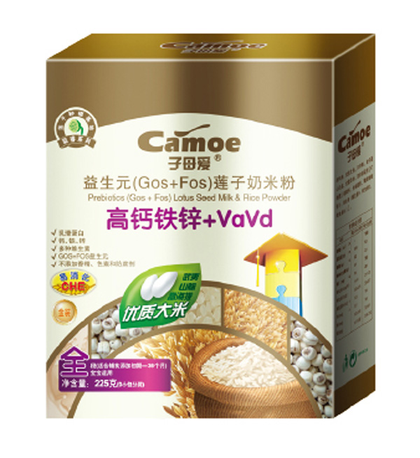 子母愛嬰幼益生元蓮子奶米粉高鈣鐵鋅盒裝