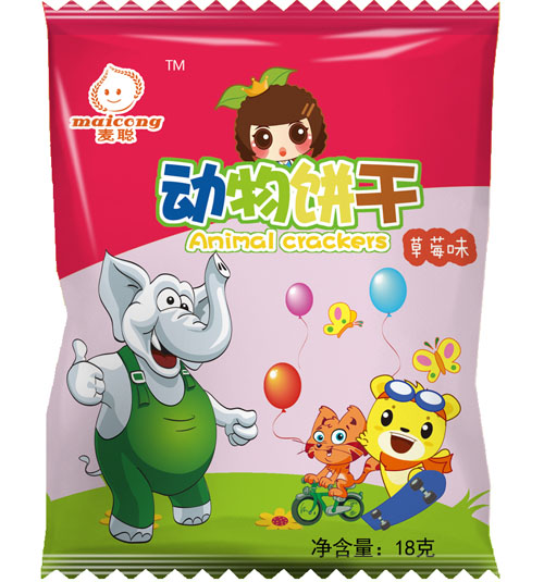 麥聰動(dòng)物餅干草莓味