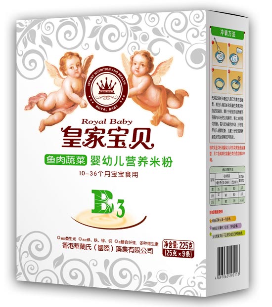 皇家寶貝225克營(yíng)養(yǎng)米粉米粉-魚肉蔬菜