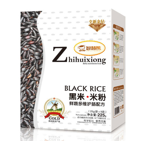 智慧熊鮮蔬多維護(hù)腸黑米米粉盒裝