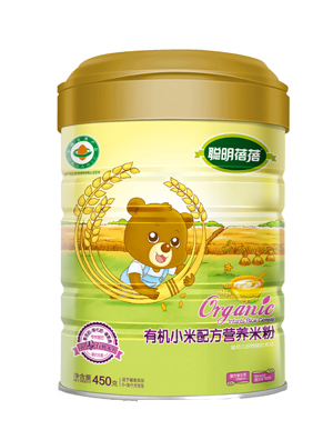 聰明蓓蓓有機小米配方營養(yǎng)米粉罐
